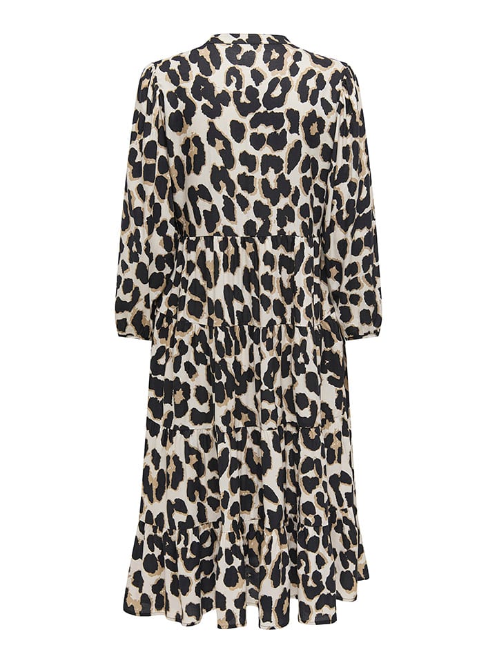 ONLY Kleid in Creme/ Schwarz/ Hellbraun günstig kaufen