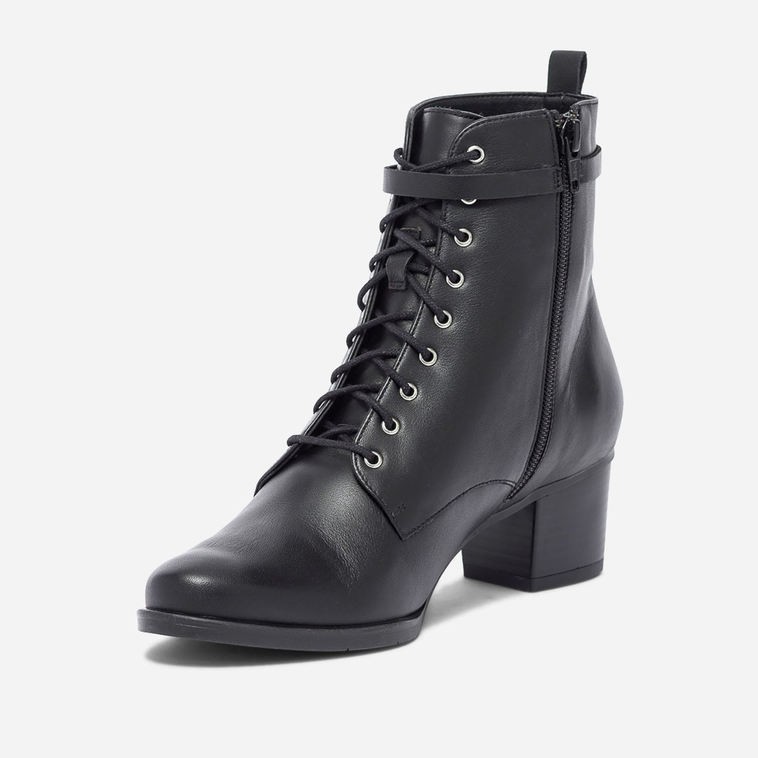 Bottine ERAM FLEX noire en cuir