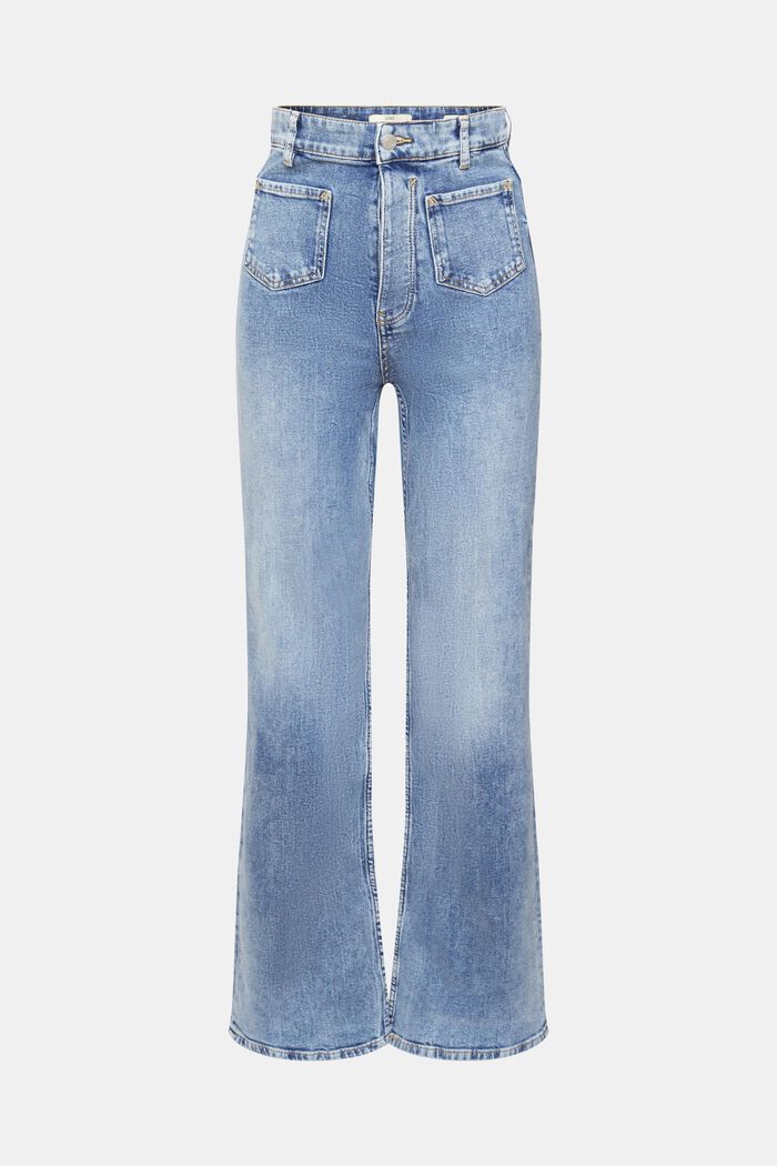 Jeans mit geradem Bein und mittlerer Bundhöhe