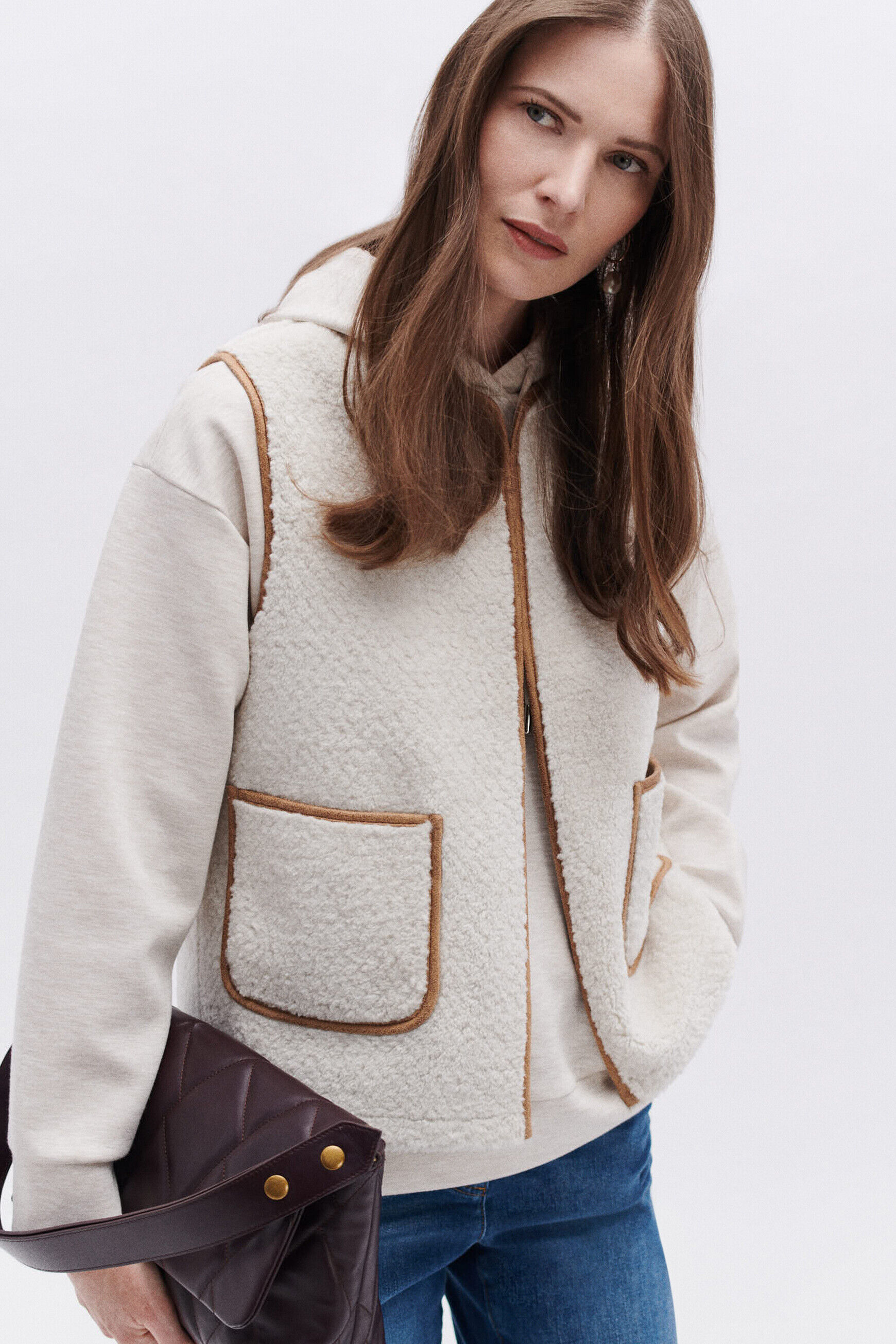 Manteau gilles ecru femme