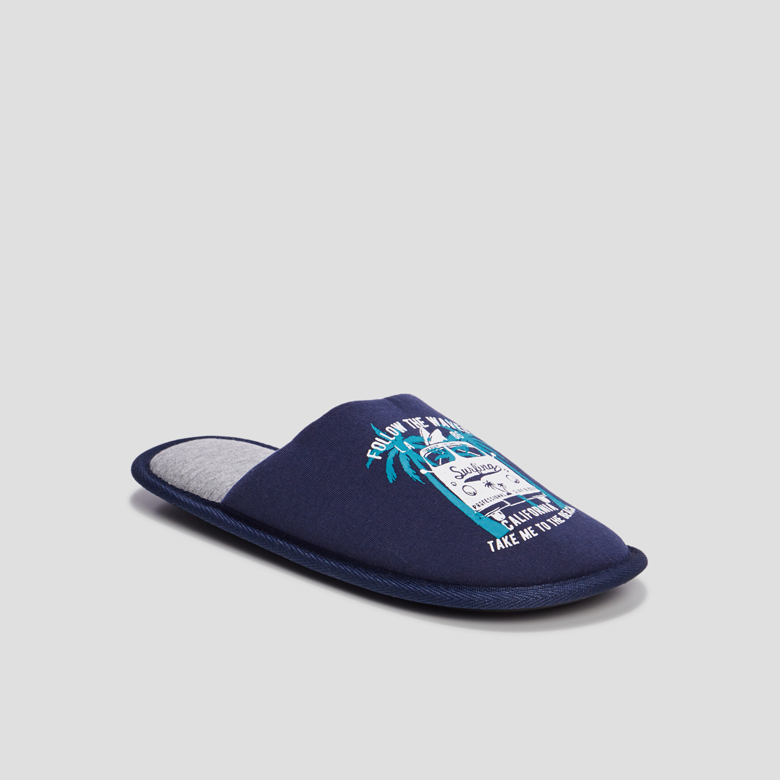 Chaussons mules surf bleu homme | La Halle