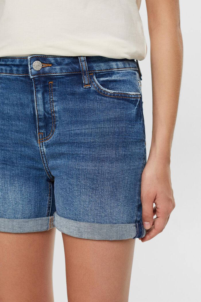 Shorts aus Stretch-Denim