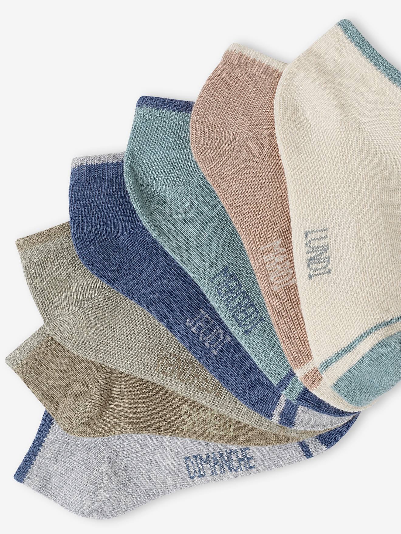 Vertbaudet 7er-Pack Jungen Sneakersocken BASIC Oeko-Tex - graublau