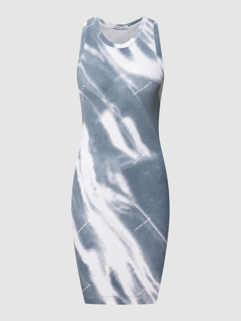 Minikleid in Batik-Optik Modell 'MOTION' in hellgrau
