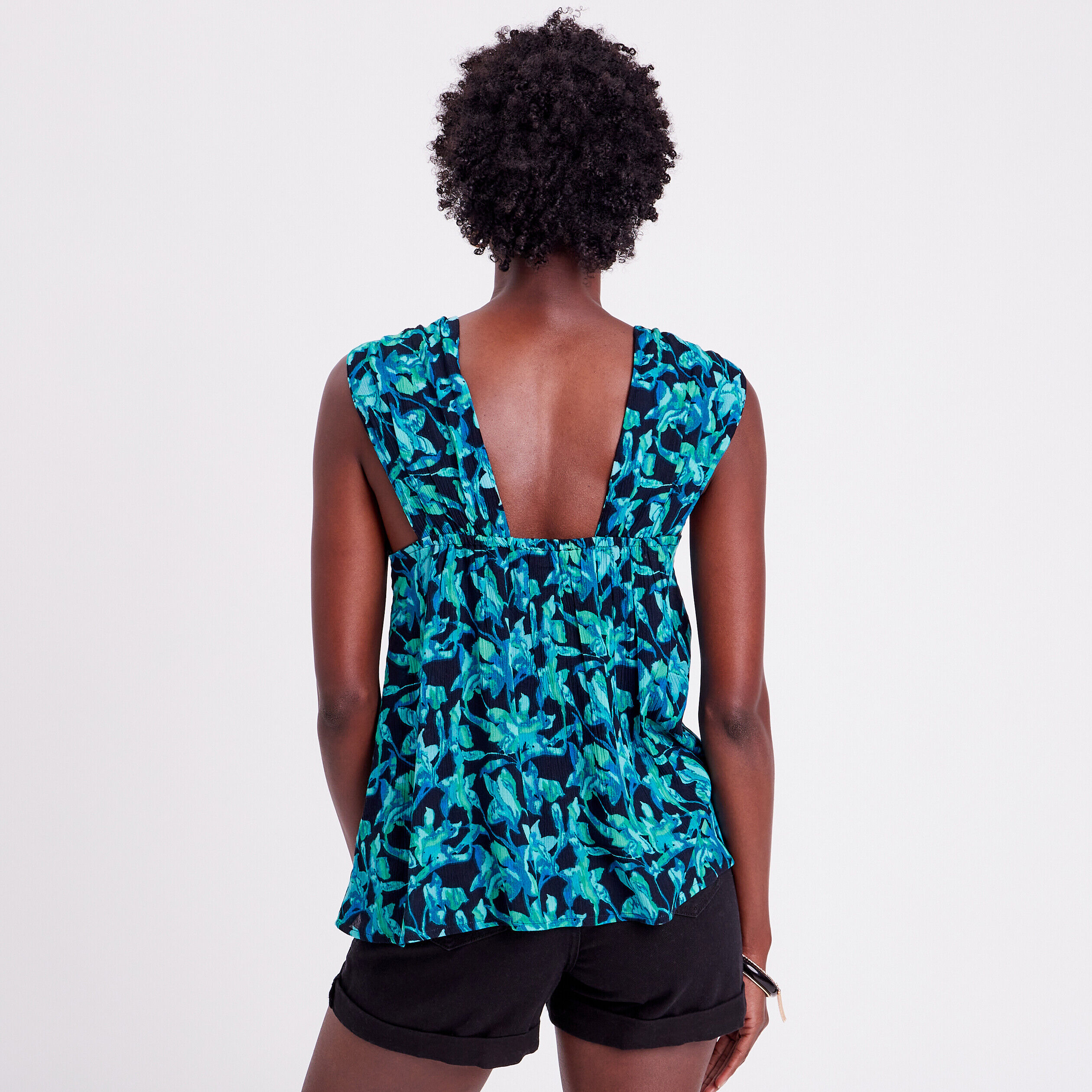 Blouse bretelles larges noir femme | Cache Cache