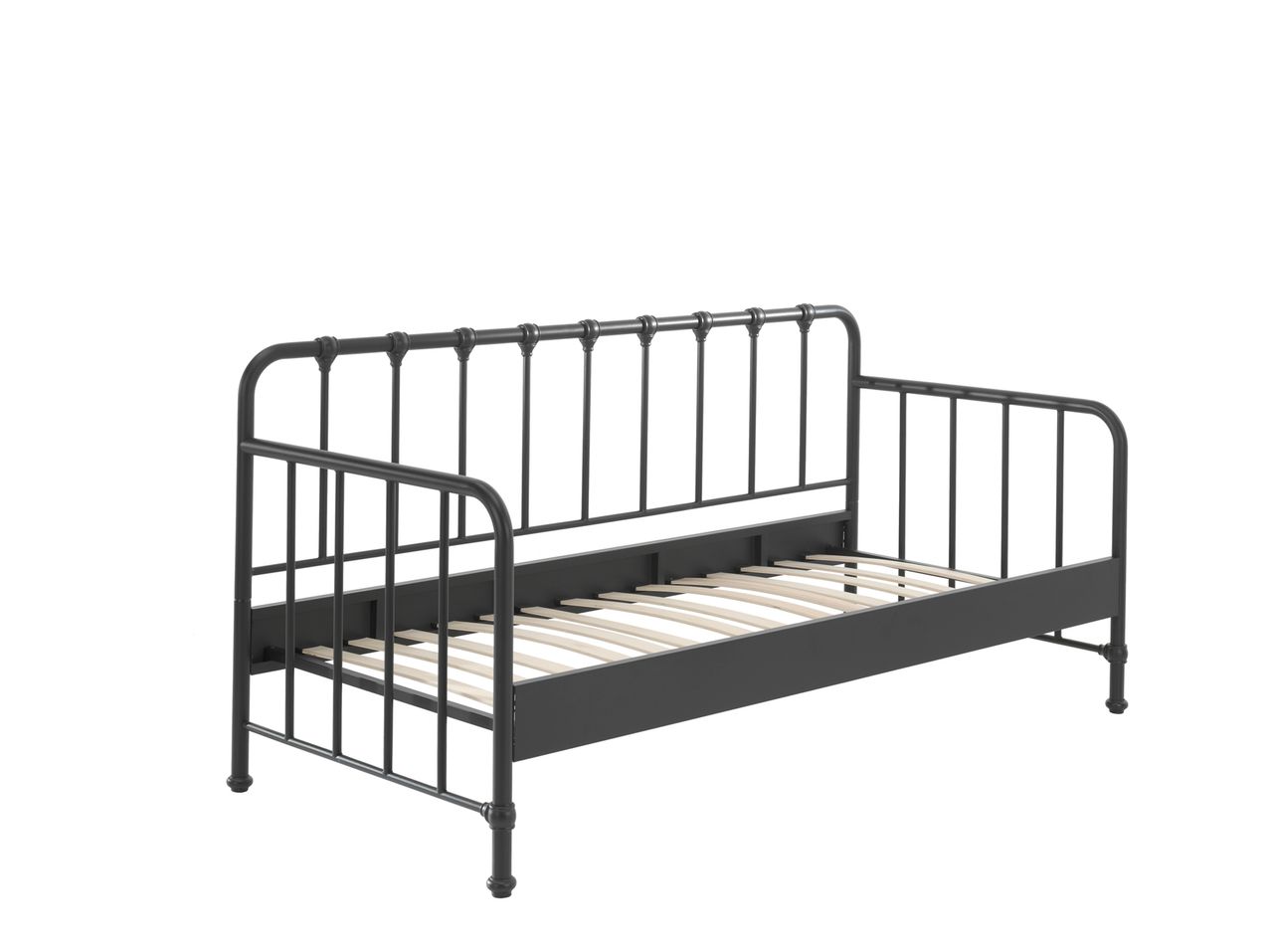 VIPACK BRONXX Daybett mit Liegefläche 90 x 200 cm Schwarz matt