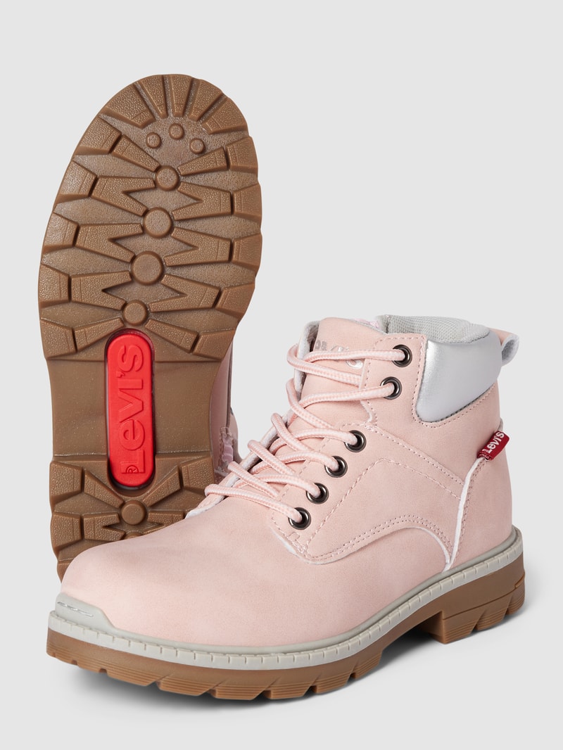 Boots in Leder-Optik Modell 'JAX PLUS' in hellrosa