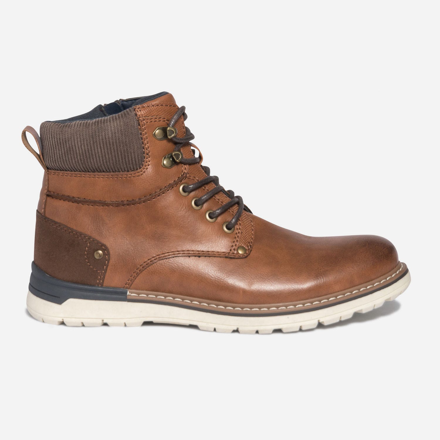 Boots à lacet cognac sur semelle sport