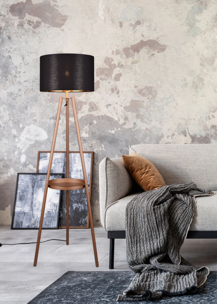 Trendhopper 1-flg Stehlampe Cole Coffee Schwarz