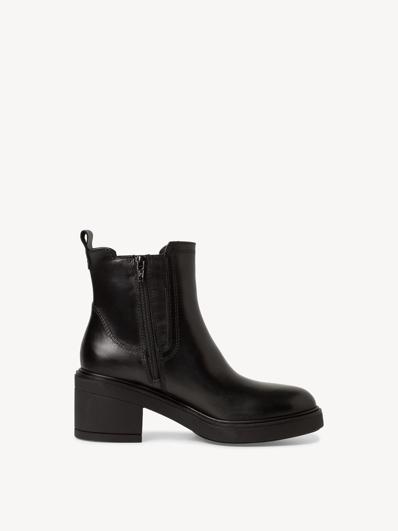 Bottine Chelsea en cuir - noir