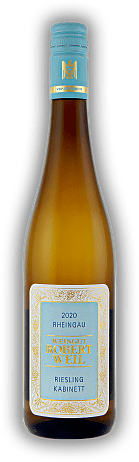 Robert Weil, Riesling, Kabinett, 2020, Rheingau  Robert Weil, Riesling, Kabinett, 2020, Rheingau  Feiner, strahlender Riesling, der durch seine Eleganz und exotischen Fruchtaromen besticht. Jahrgang 2020 - 0,75	 Liter - Vol 9,5%