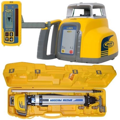Spectra Physics 600601 LL300N Roterende byggelaser + stativ + modtager + fjernbetjening (genopladelig)
