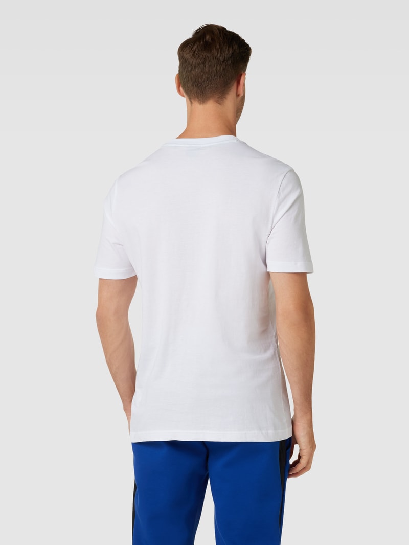 T-Shirt aus Baumwolle mit Label-Detail in weiß
