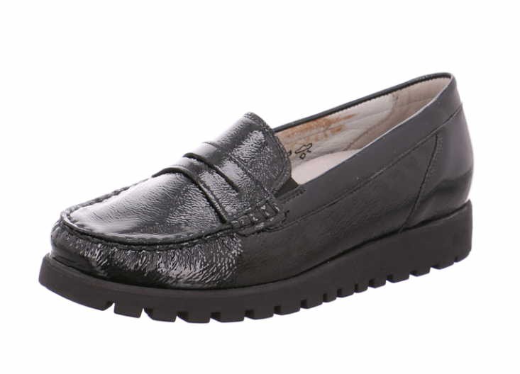 WALDLÄUFER Komfort Slipper schwarz 549002