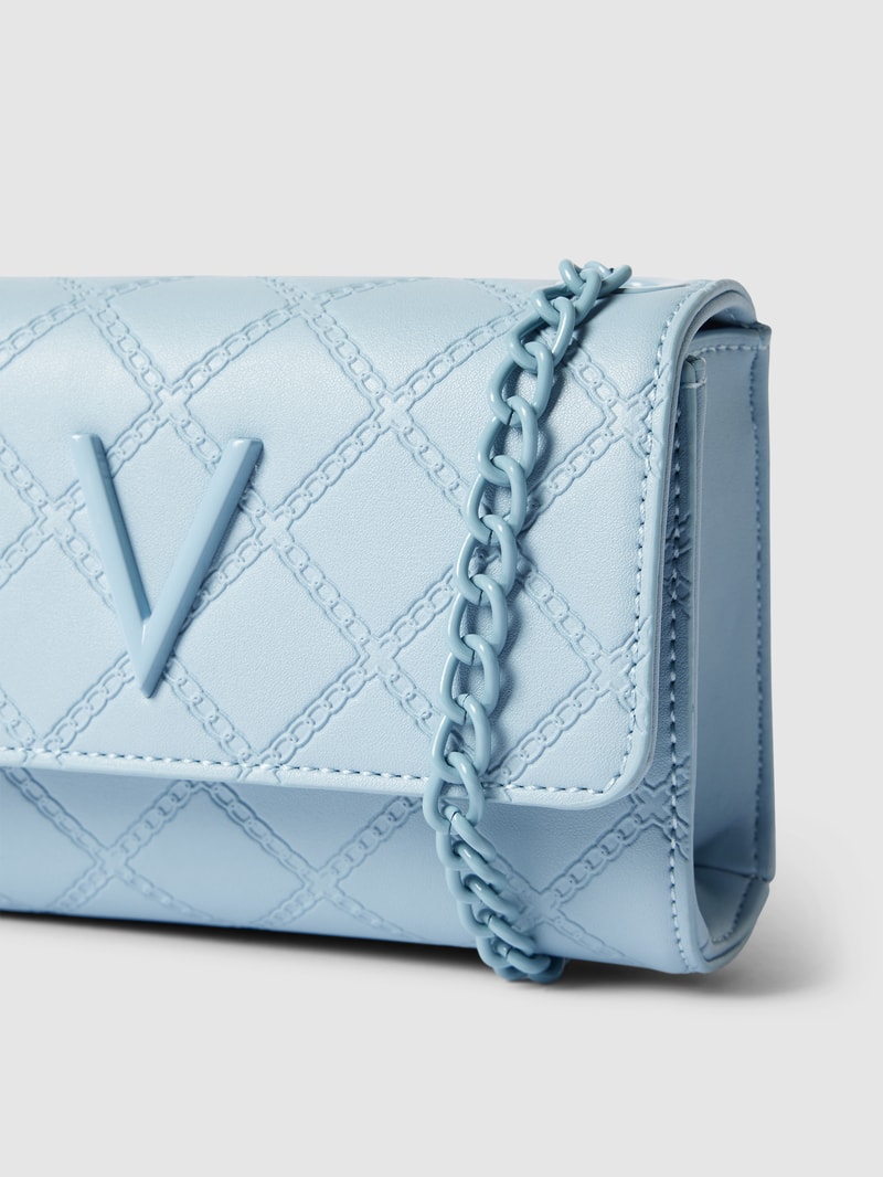 Handtasche mit Allover-Muster Modell 'BLUSH' in hellblau