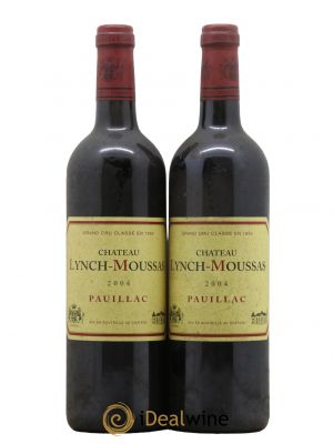 Château Lynch Moussas 5ème Grand Cru Classé  2004 - Lot de 2 Bouteilles