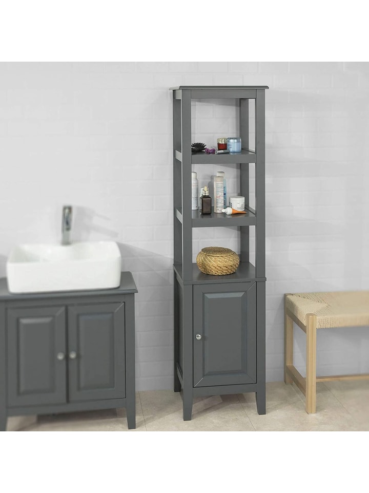 SoBuy Badezimmer-Hochschrank in Drunkelgrau - (B)40 x (H)150 x (T)33cm günstig kaufen onesize