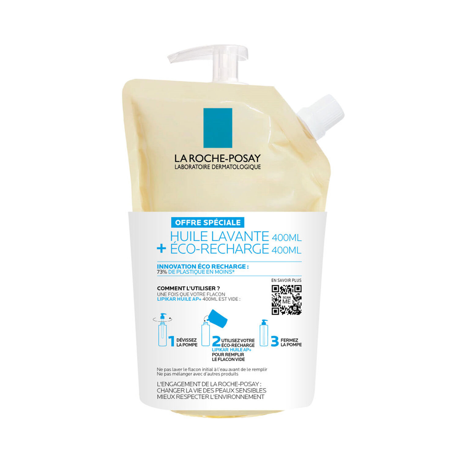 la roche-posay Lipikar Huile Lavante 400 ml + Eco Recharge 400 ml