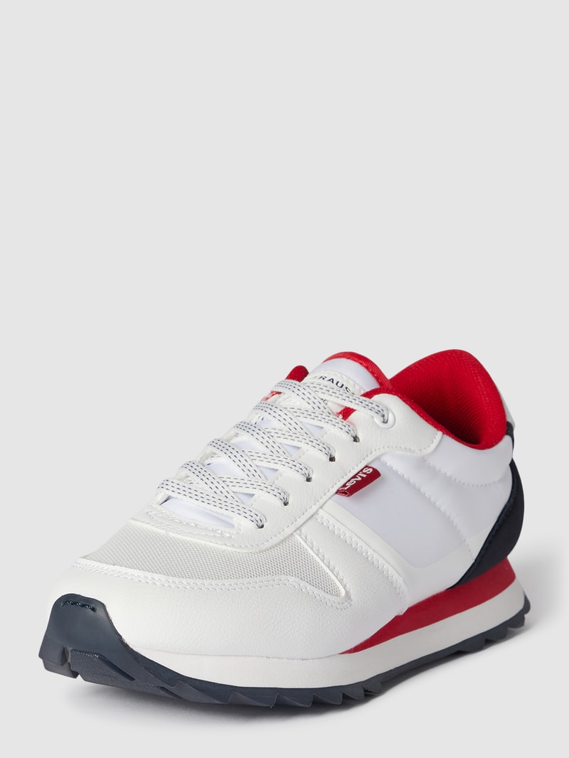 Sneaker mit Label-Details Modell 'Alex' in weiß