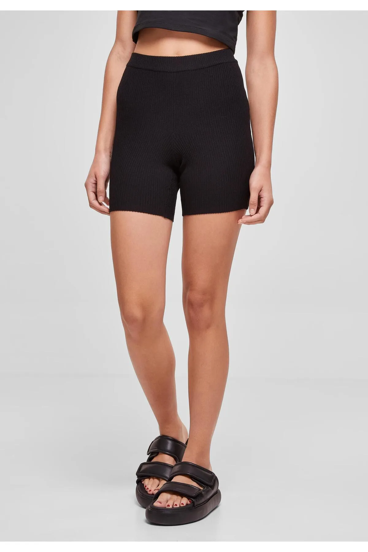 Urban Classics  Damen Ladies&' Rib Knit Shorts