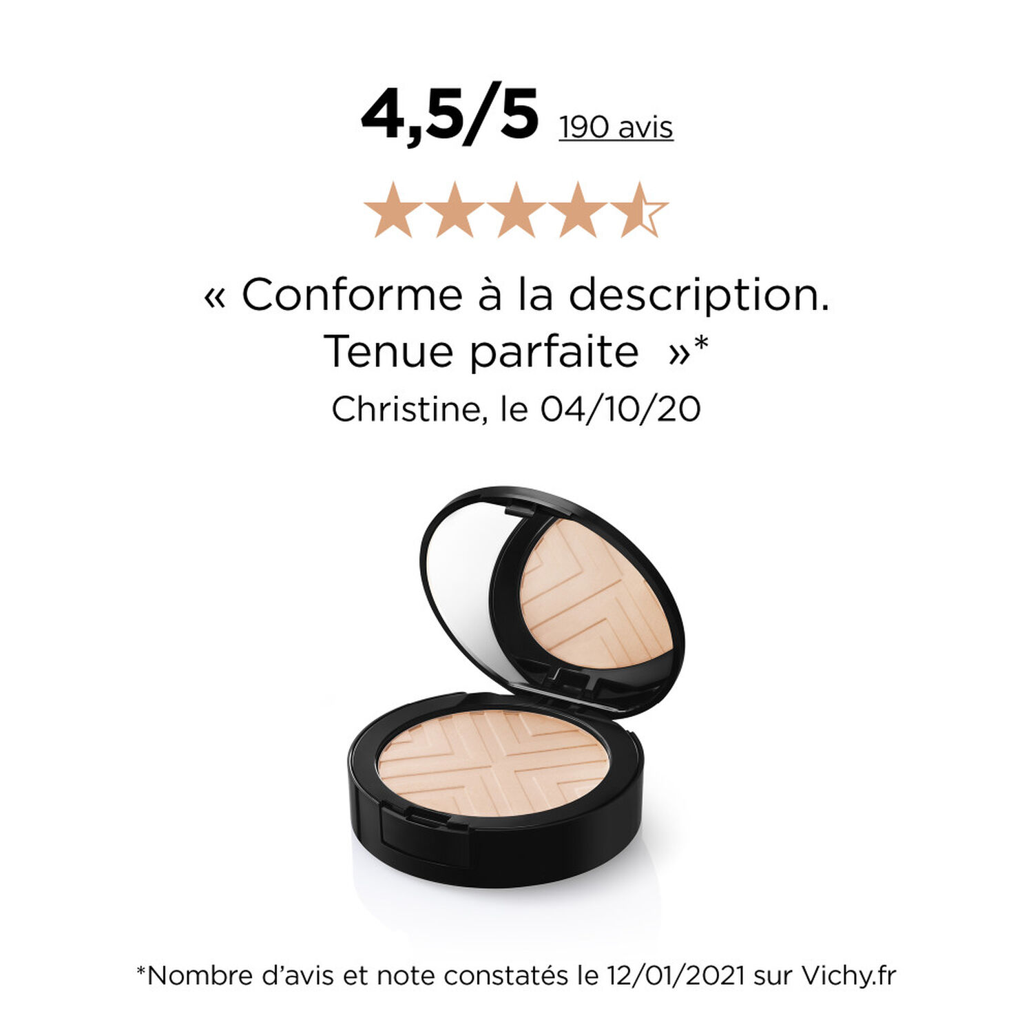 Vichy Dermablend Covermatte SPF25 Fond de Teint Poudre Compacte 9,5 g