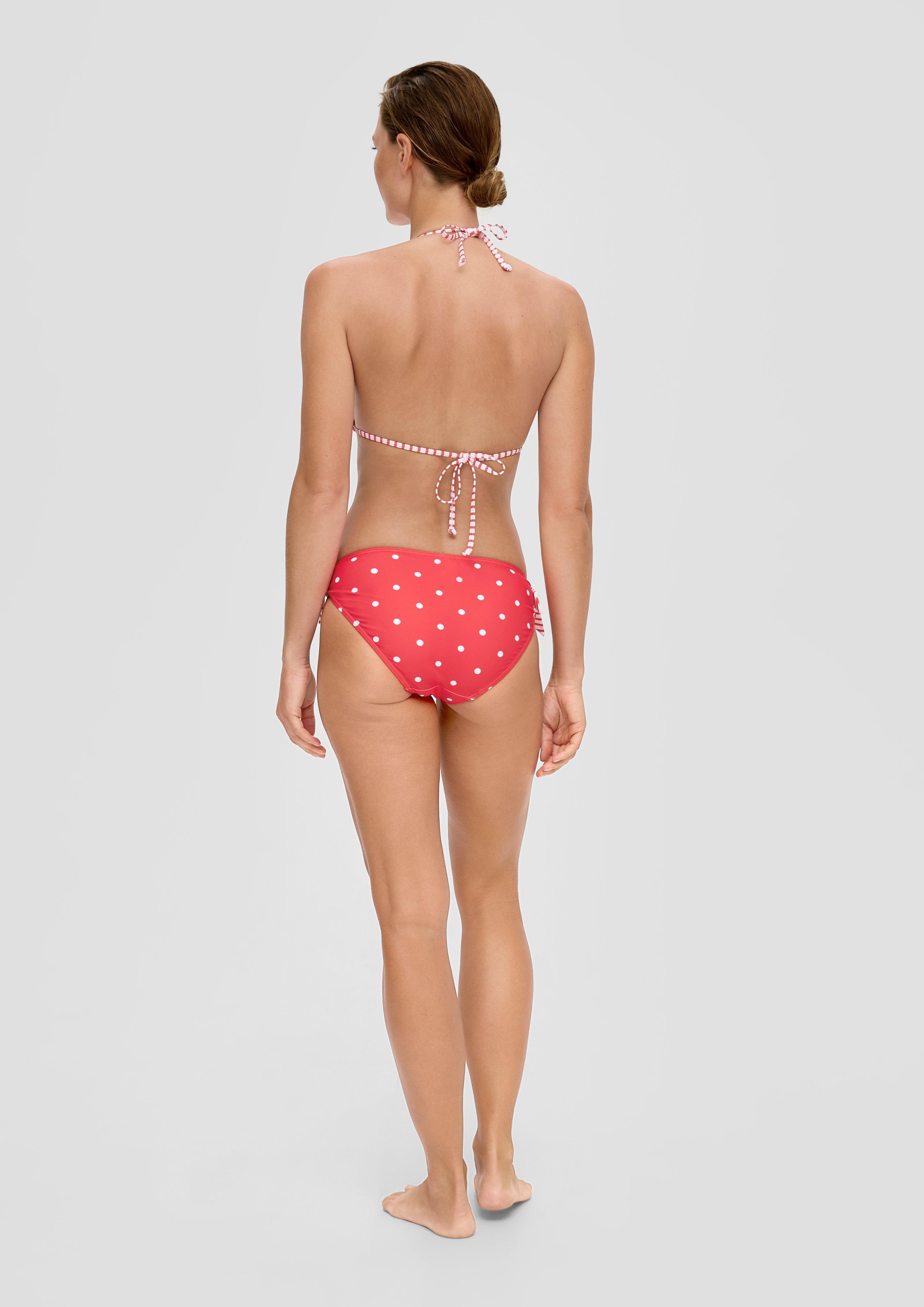 Gepunktete Bikinihose mit seitlichem Schleifen-Detail  6009070-30M1