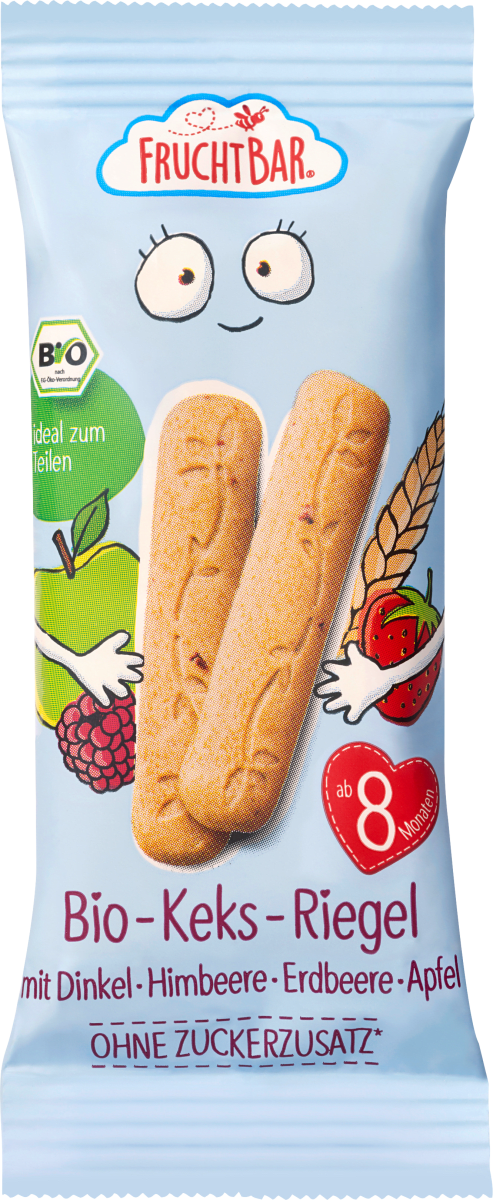 Babykekse Keks-Riegel mit Dinkel & Himbeere, ab 8 Monaten (3x30 g), 90 g