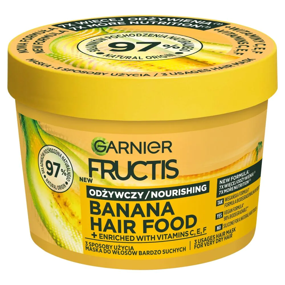 „Fructis Hair Food“ bananų regeneruojamoji plaukų kaukė