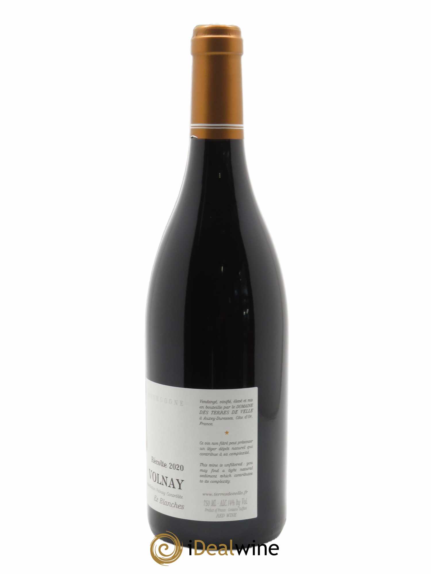 Volnay Ez Blanches Terres de Velle  2020 - Lot de 1 Bouteille