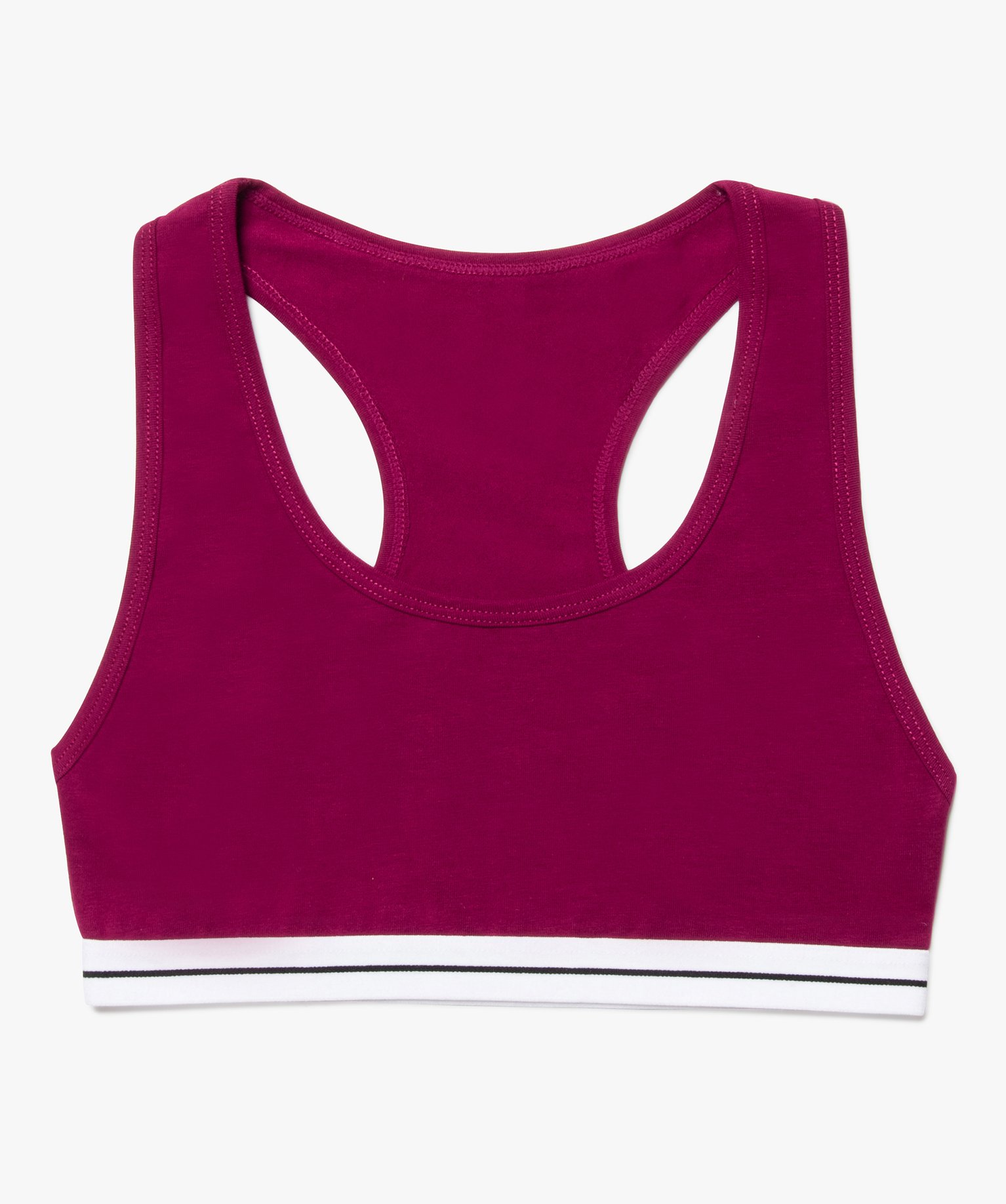 Brassière fille avec dos nageur rose fonce | GEMO