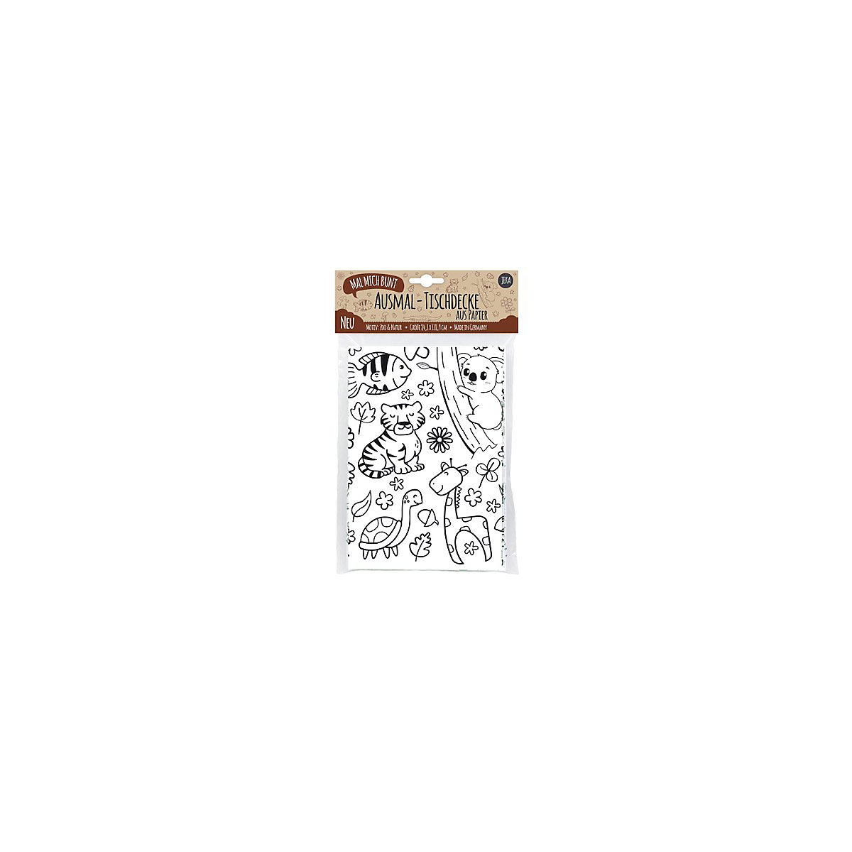 Mal Mich Bunt Ausmal-Tischdecke aus Papier: Zoo & Natur, 84,1x118,9cm