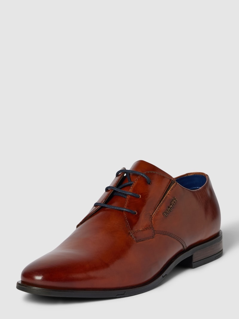Derby-Schuhe aus echtem Leder Modell 'GAPO' in cognac