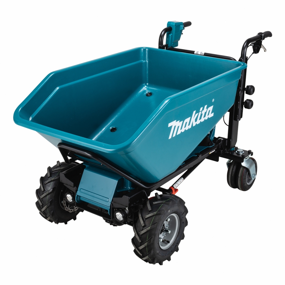 Makita DCU603Z 2 x 18V trådløs trillebår med beholder ekskl. batterier og lader
