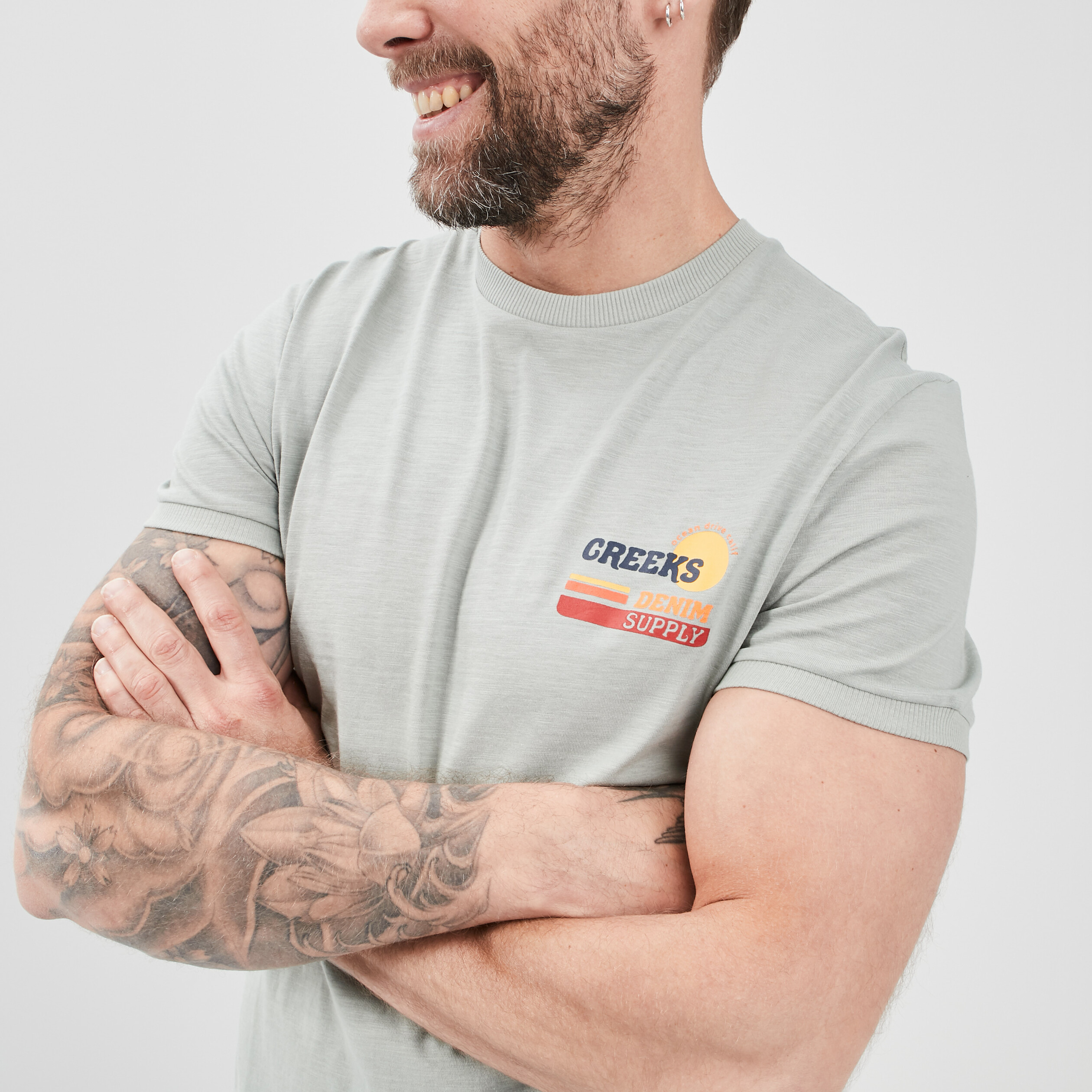 T-shirt manches courtes Creeks vert clair homme | La Halle