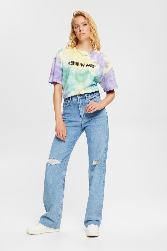 Wide-Leg-Jeans mit Destroyed-Effekten