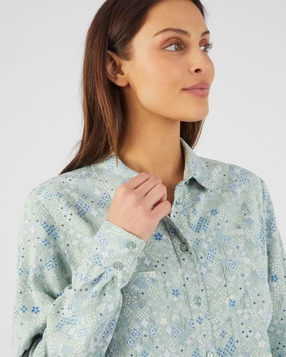 Chemisier pure viscose chaude imprimé