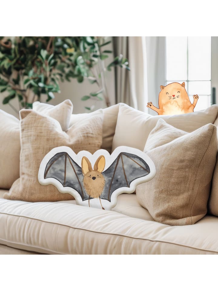 Mr. & Mrs. Panda Kissen Kuscheltier Fledermaus Flügel ohne Spruch in Weiß günstig kaufen
