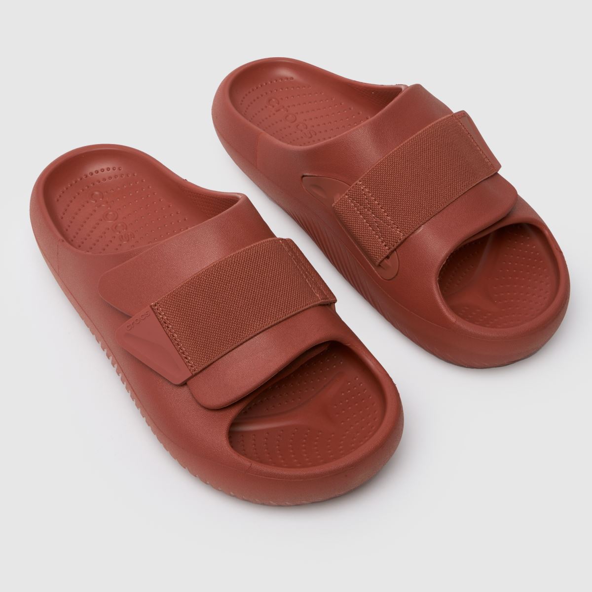 Crocs Mellow Luxe Recovery natikači v oranžni barvi