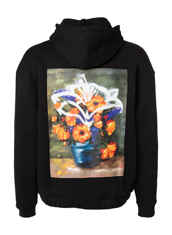 HUGO, Hoodie, Baumwolle, schwarz