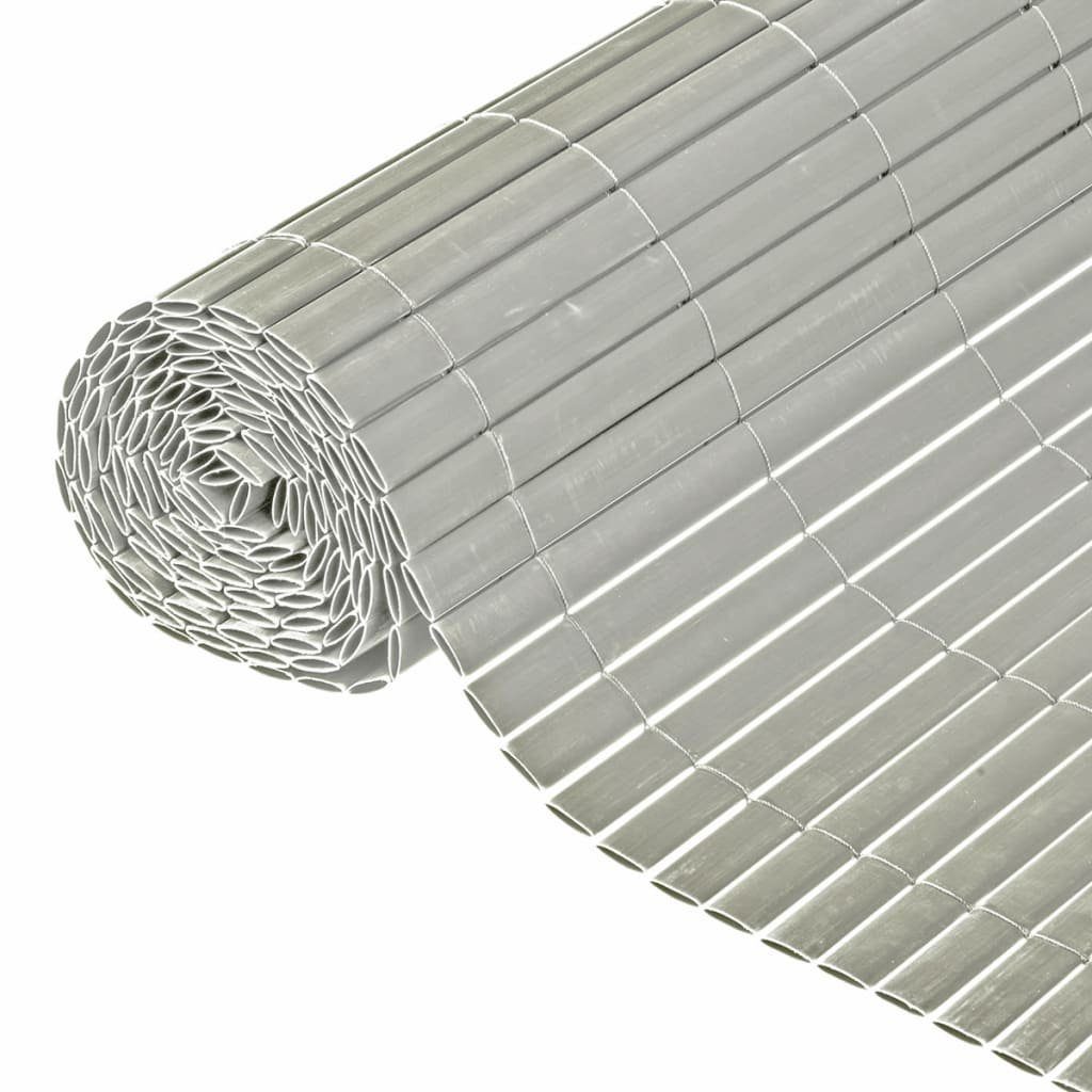 Nature Gartenzaun Doppelseitiger Garten-Sichtschutz PVC 1×3 m Grau, (1-St)