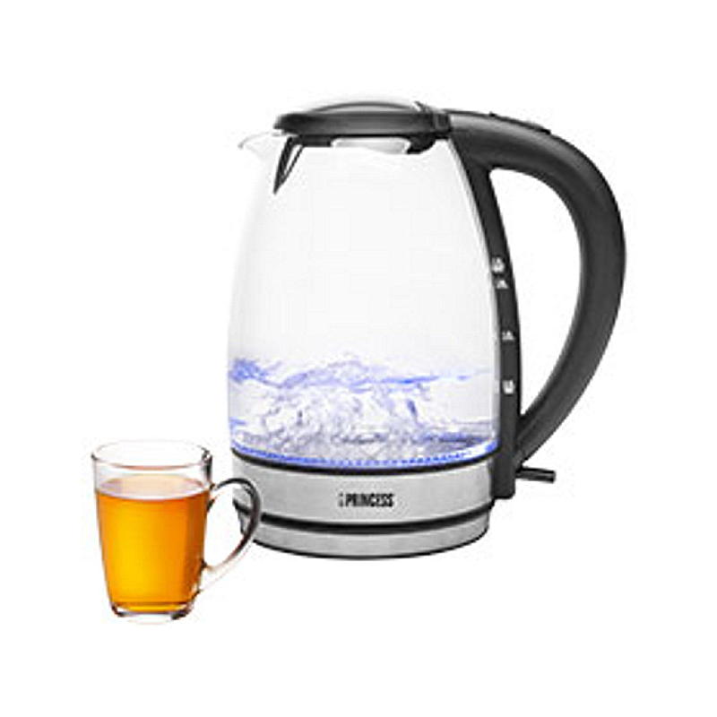 Princess, elekt Vannkoker 1,7 l, 2000 W, glass, Princess