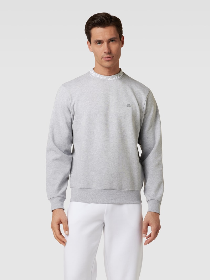 Sweatshirt mit Label-Detail in hellgrau