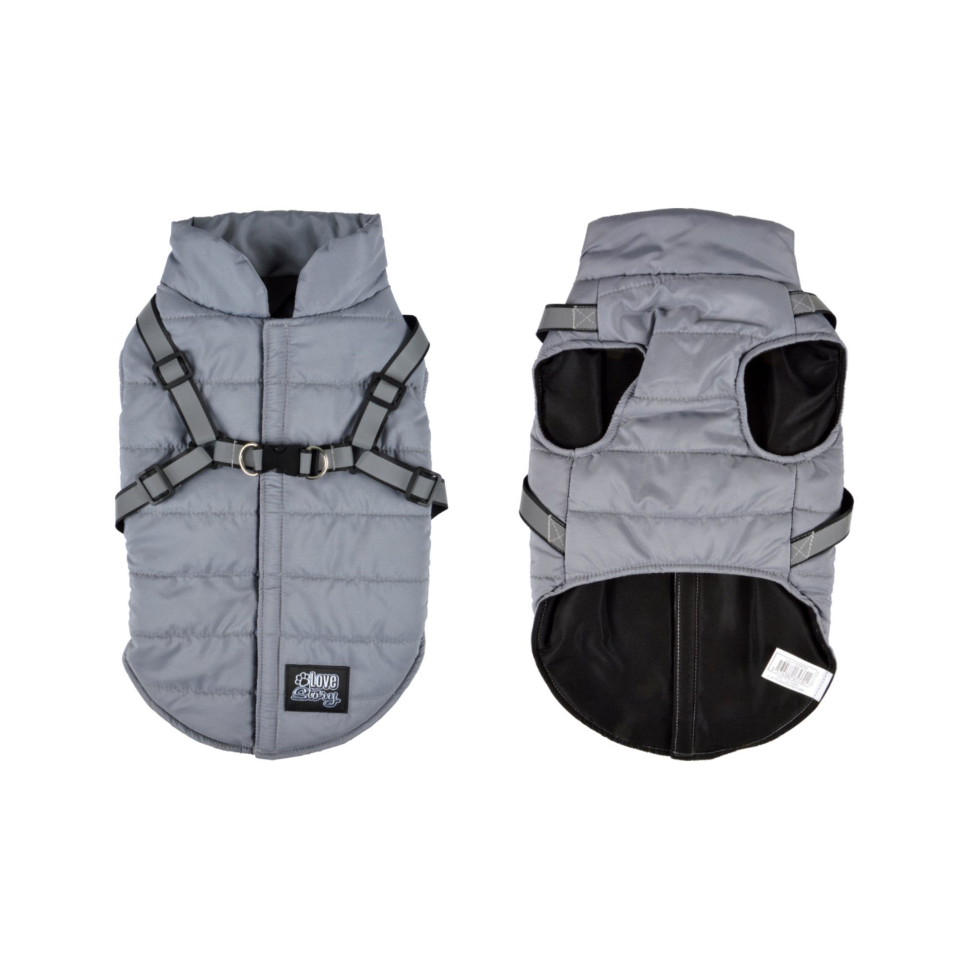 dynamic24 Hundejacke, mit reflektierendem Geschirr Winterjacke Hundemantel