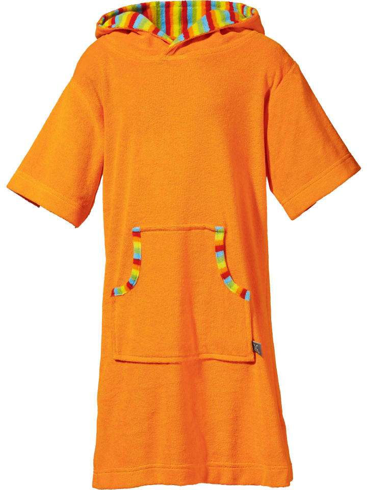Erwin Müller Frottier Kinder-Poncho Uni in orange günstig kaufen
