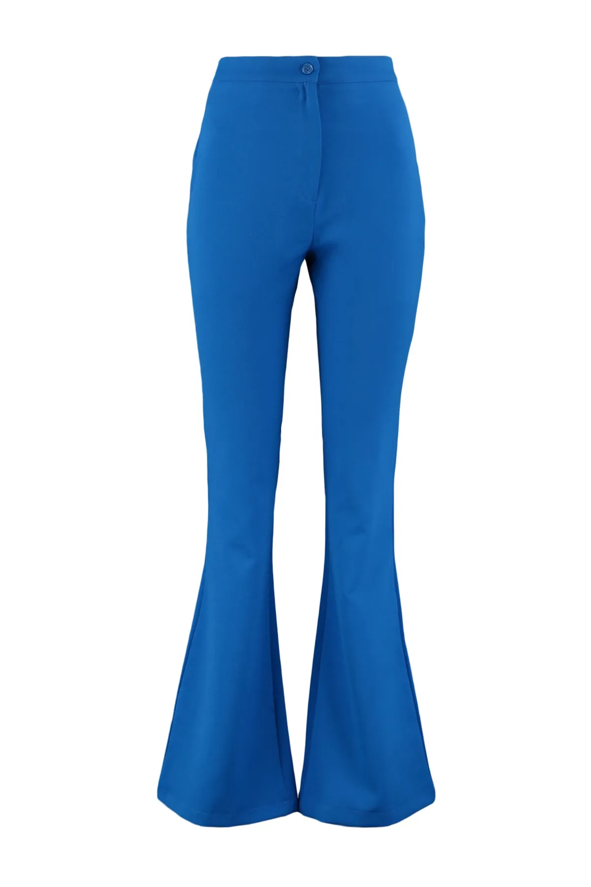 Trendyol Collection  Blaue, gewebte Hose mit ausgestelltem Bein TOFAW19BB0581