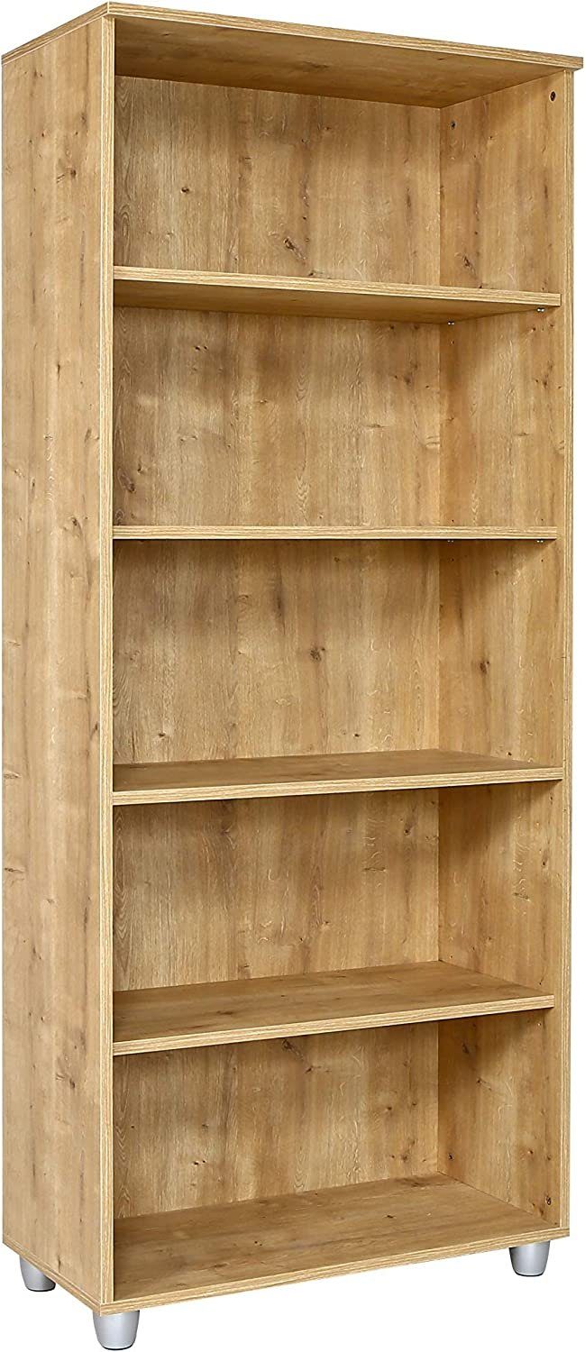 Furni24 Aktenregal Regalschrank, 80 cm x 40 cm x 190 cm, Saphir Eiche Dekor