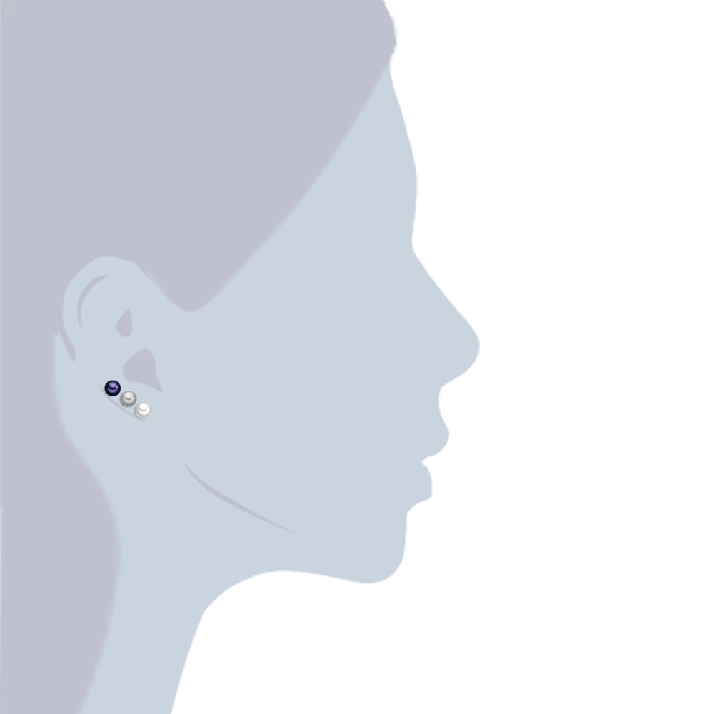 Valero Pearls Puce d'oreille en perle Perle de culture d'eau douce Perle de culture d'eau douce Boucles d'oreilles