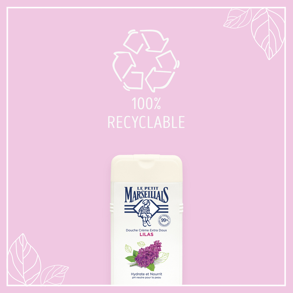 le petit marseillais Douche & Bain Crème Extra Doux, Lilas, 250ml Crème de douche