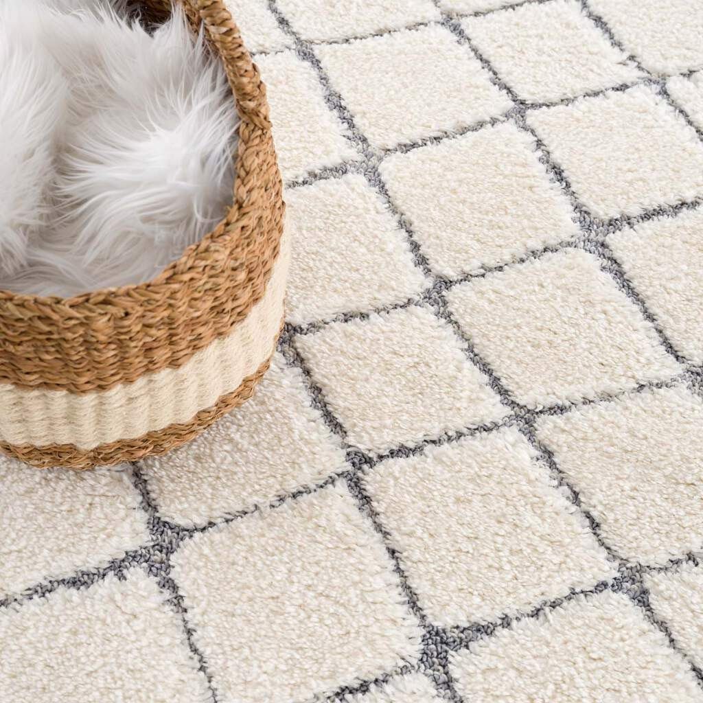 Hochflor-Läufer Focus 4499, Carpet City, rechteckig, Höhe: 20 mm, besonders weich, Uni Farben, Rauten-Optik, 3D-Effekt