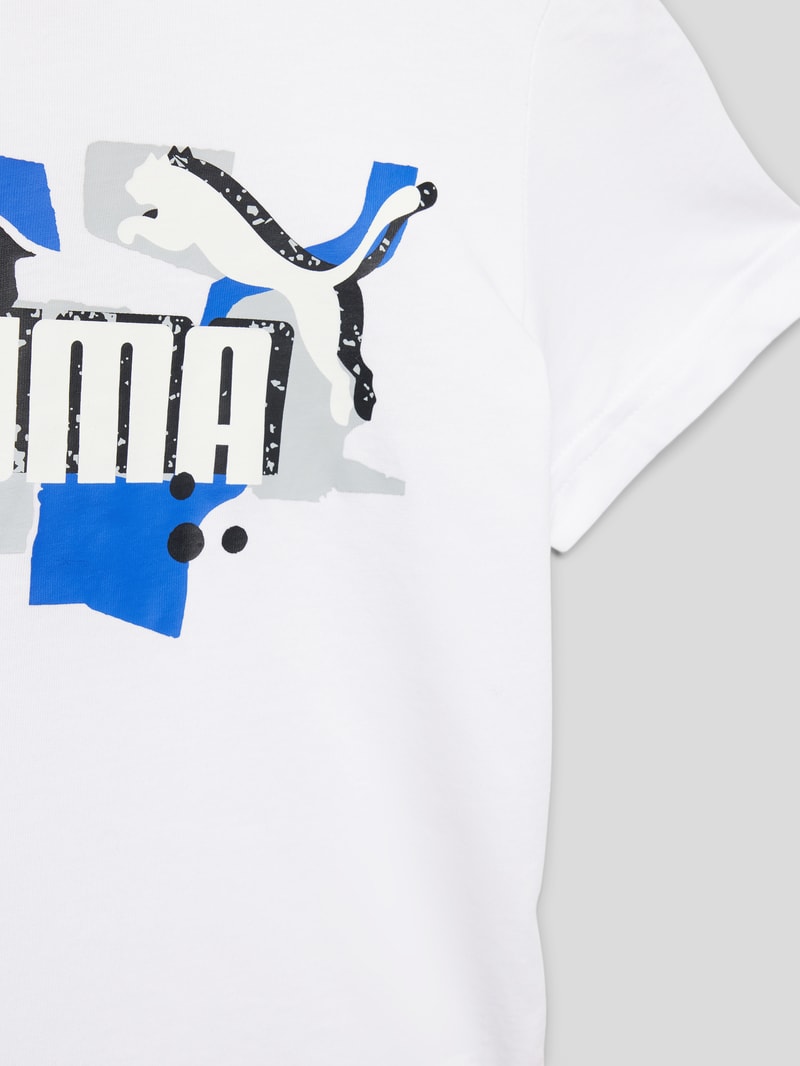 T-Shirt mit Label-Print Modell 'ESS+ STREET ART AOP Tee B' in weiß
